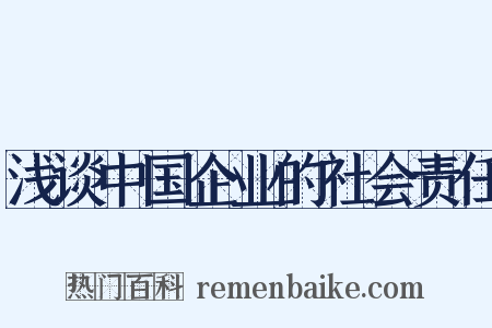 浅谈中国企业的社会责任是什么意思的图片